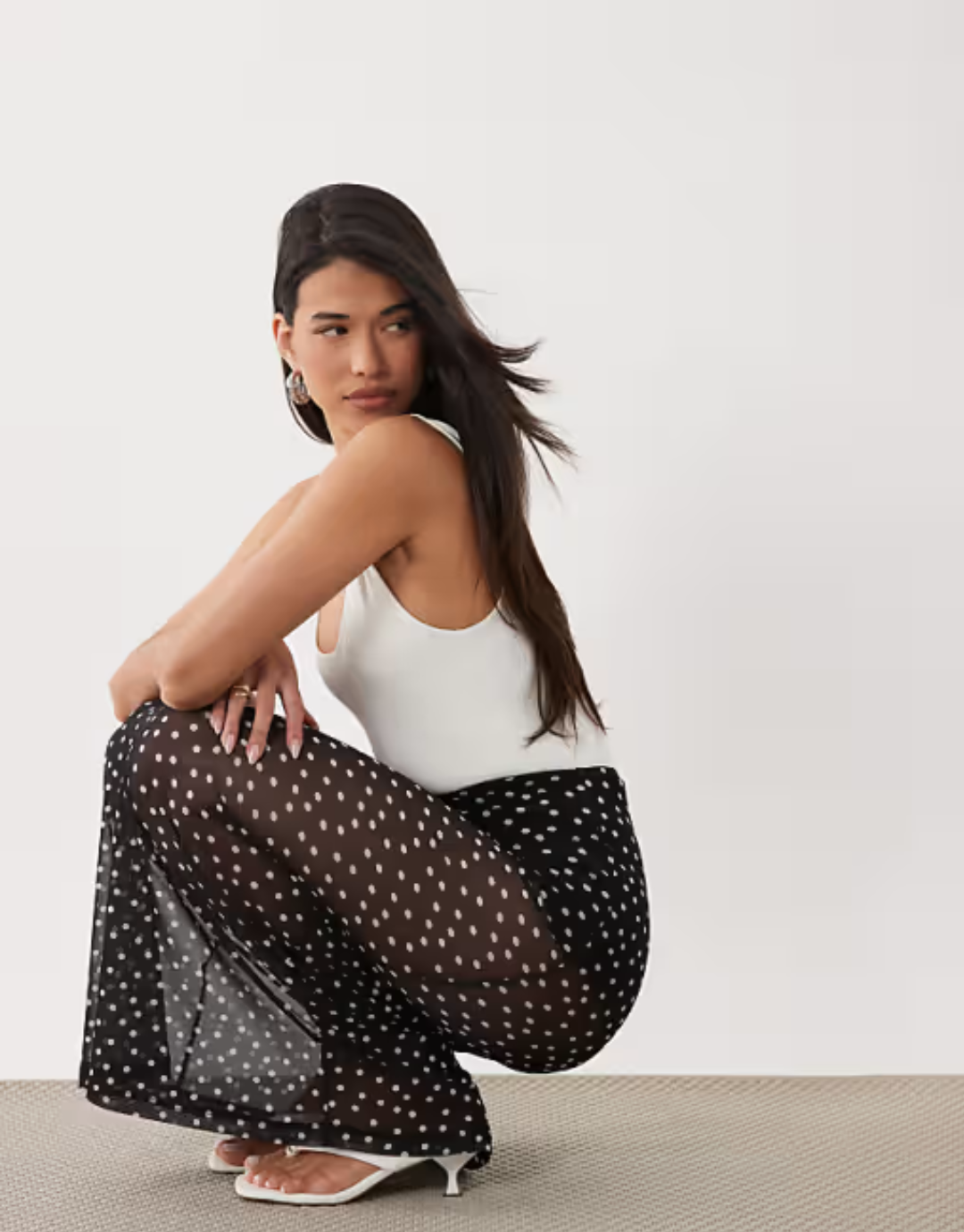 Noir Mesh Maxi Skirt